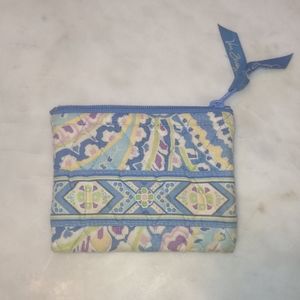 Vera Bradley coin purse in capri blue